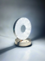 Lampe décorative LED cristal ronde – socle doré – Image 2