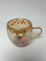 Tasse en verre transparente – Motif fleurs séchées – Image 6
