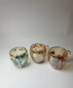 Tasse en verre transparente – Motif fleurs séchées – Image 4