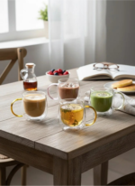 Tasse en verre transparente avec figurine 3D – Image 3