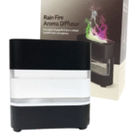 Diffuseur d’arômes flamme colorée – humidificateur LED design noir