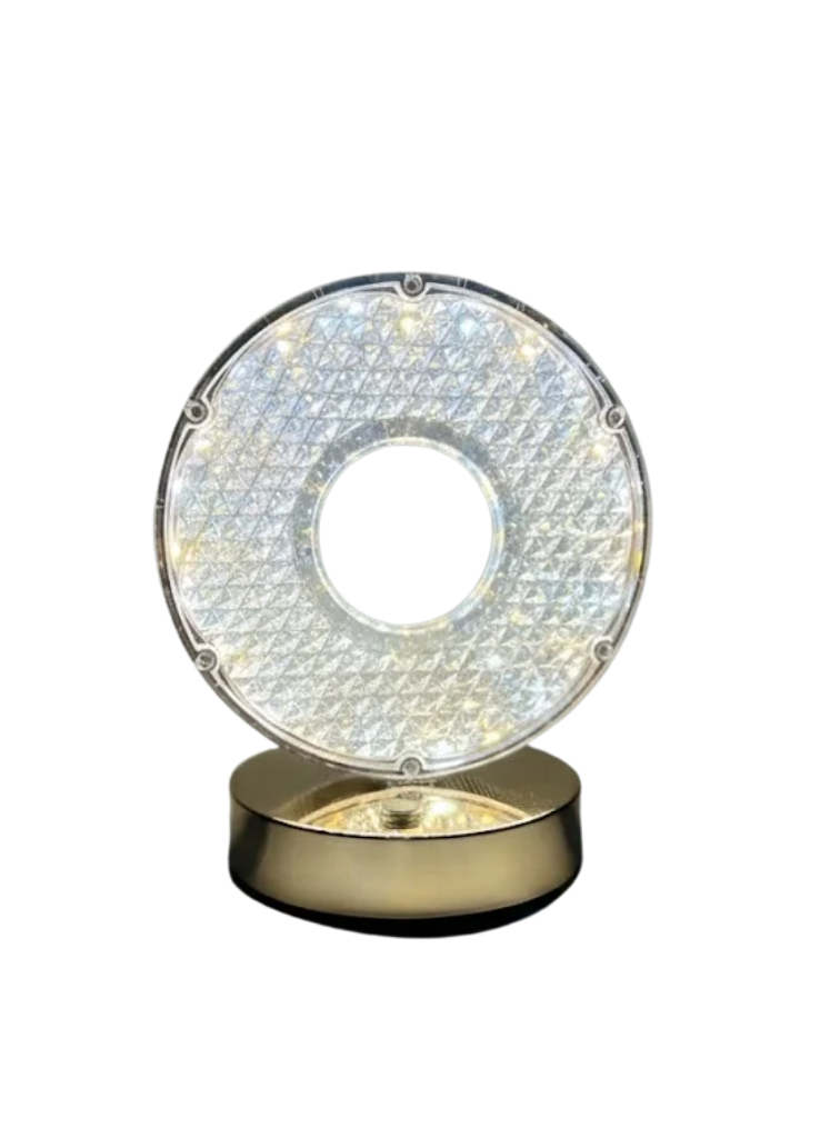 shooting shopytoo Fini (747 x 1024 px) (7) Lampe décorative LED cristal ronde – socle doré – Image 1