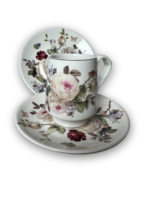 Service de 6 Tasses à Café avec Soucoupes – Motif Floral Élégant – Image 4