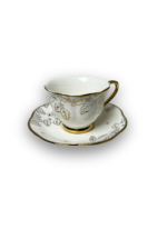 Service à café – 6 tasses avec soucoupes, finition dorée – Image 6