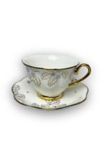 Service à café – 6 tasses avec soucoupes, finition dorée – Image 5