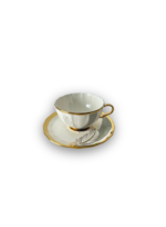 Service à café / thé en porcelaine dorée – 6 tasses et soucoupes – Image 5