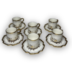 Service à Café Noir en Porcelaine 12 Pièces