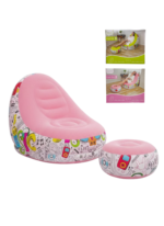 Ensemble Fauteuil & Pouf Gonflable "Confort Zen" – Design Artistique