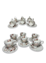 Service à café en porcelaine florale