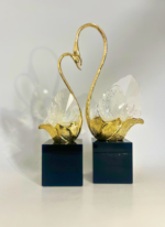 Sculpture Décorative Luxe – Couple de Cygnes Cristal – Image 3