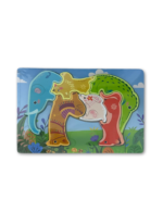 Puzzle d'Éveil en Bois - Thème Animaux de la Jungle & Savane – Image 5