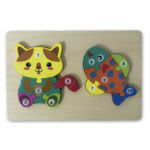 Puzzle d'Éveil Éducatif en Bois – Apprendre les Chiffres en s'Amusant