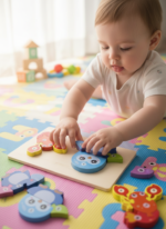 Puzzle d'Éveil Éducatif en Bois – Apprendre les Chiffres en s'Amusant – Image 2