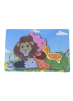 Puzzle d'Éveil en Bois - Thème Animaux de la Jungle & Savane – Image 6