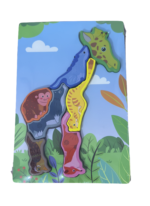 Puzzle d'Éveil en Bois - Thème Animaux de la Jungle & Savane – Image 7