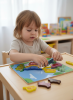 Puzzle d'Éveil en Bois - Thème Animaux de la Jungle & Savane – Image 8