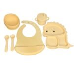 Coffret Repas Bébé en Silicone « 6 pièces » Jaune