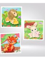 Lot de 3 puzzles en bois