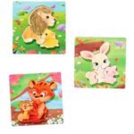 Lot de 3 puzzles en bois