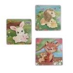 Lot de 3 puzzles en bois