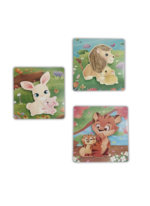 Lot de 3 puzzles en bois