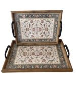 Set de 2 Plateaux Rectangulaires Avec Motif Oriental – Image 2