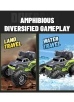 Voiture Télécommandée Amphibie Tout Terrain Etanche Bateau RC avec Pistolet à Eau – Image 4