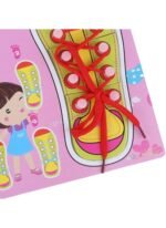 Jouet Educatif En Bois - Chaussure A Lacer – Image 2