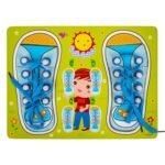 Jouet Educatif En Bois - Chaussure A Lacer