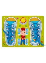 Jouet Educatif En Bois - Chaussure A Lacer