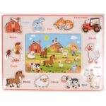 Puzzle Educatif En Bois – Thème Animaux Domestiques