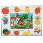 Puzzle Educatif En Bois – Thèmes Fruits