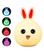 Veilleuse Enfant Lapin Rechargeable LED Silicone – Multicolore – Image 6