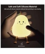 Veilleuse Enfant Forme de Poire Rechargeable LED Silicone – Multicolore – Image 2