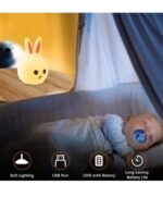 Veilleuse Enfant Lapin Rechargeable LED Silicone – Multicolore – Image 2