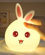 Veilleuse Enfant Lapin Rechargeable LED Silicone – Multicolore – Image 4