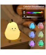 Veilleuse Enfant Forme de Poire Rechargeable LED Silicone – Multicolore – Image 3