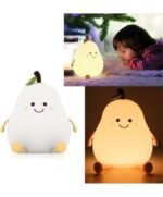 Veilleuse Enfant Forme de Poire Rechargeable LED Silicone – Multicolore