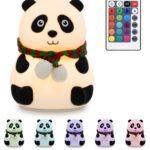 Veilleuse Enfant Panda Rechargeable LED Silicone – Multicolore