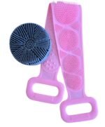 Pack De Lave-Dos En Silicone Et Brosse De Douche En Silicone Double Face